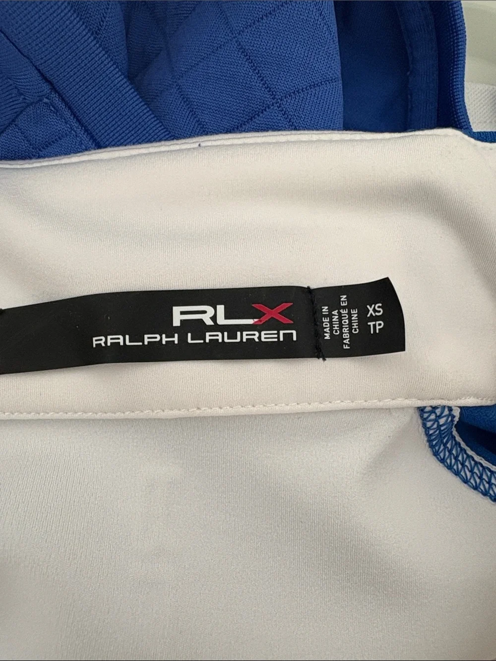 Ralph Lauren RLX White and Blue quarter zip SZ xs